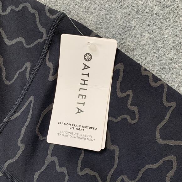 Athleta Leggings Womens XS Extra Small Multi Elation Train Textured 7/8 Tight - Picture 4 of 13